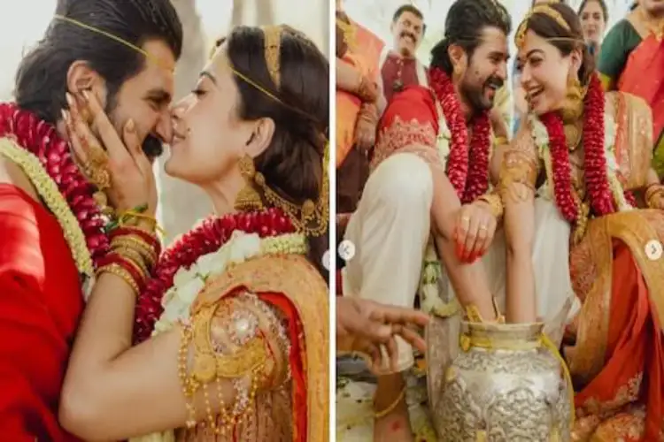 Vijay Deverakonda, Rashmika Mandanna share first pictures as husband and wife from traditional Udaipur wedding