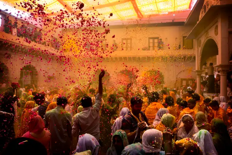 Holi festival begins at Banke Bihari Temple in Vrindavan
