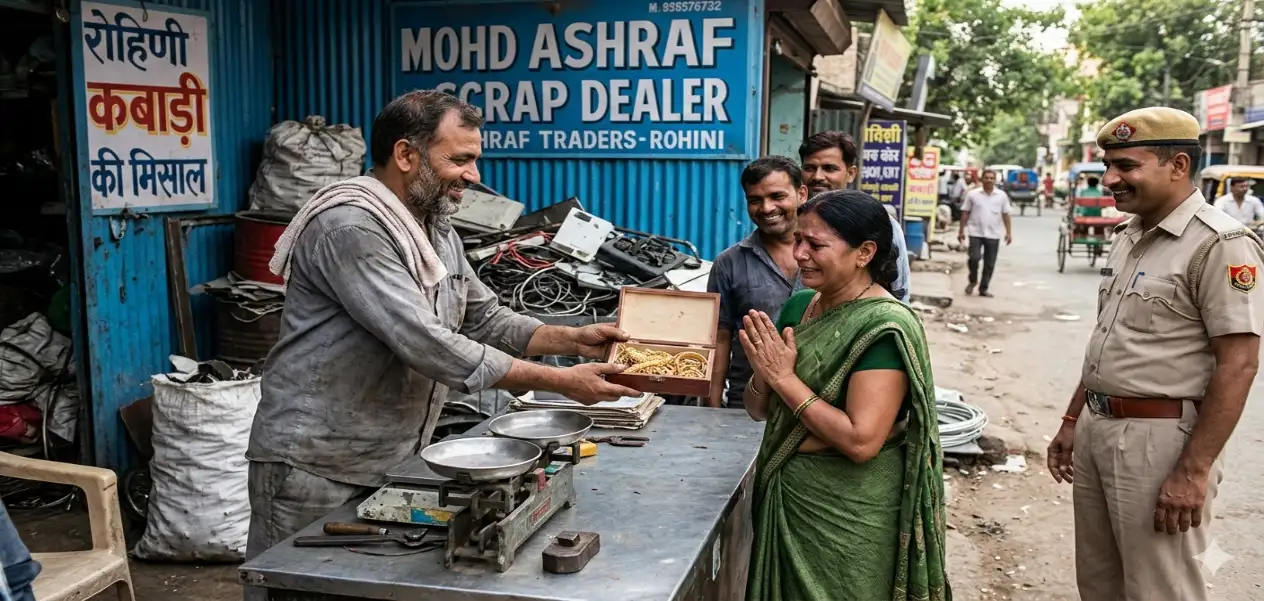 An example of honesty in Rohini: Scrap dealer Ashraf returns jewellery worth Rs 10 lakh