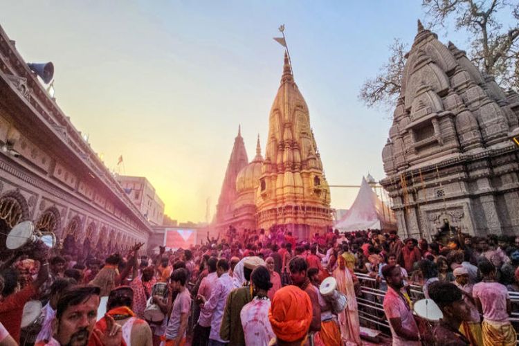 Holi celebrations begin in the temples of Vrindavan on Rangbhari Ekadashi.