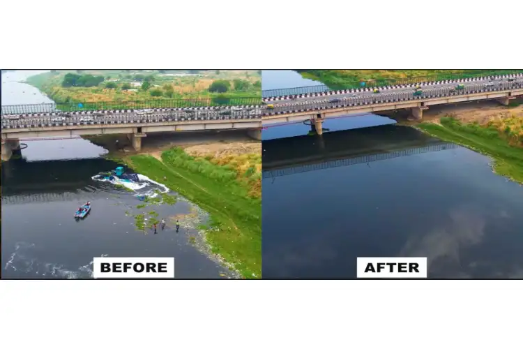 Jal Shakti Ministry initiative: AI-enabled tech helps clean floating garbage on Yamuna River