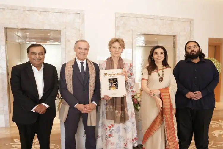 Ambani family hosts Canadian PM Mark Carney at their home in Mumbai