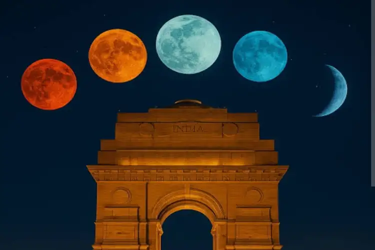 From Assam to Delhi: Total lunar eclipse turns Moon dusky red across Indian cities