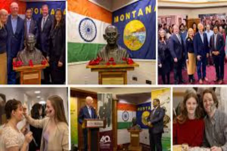 First statue of Mahatma Gandhi unveiled in Montana, USA, a symbol of India-US relations