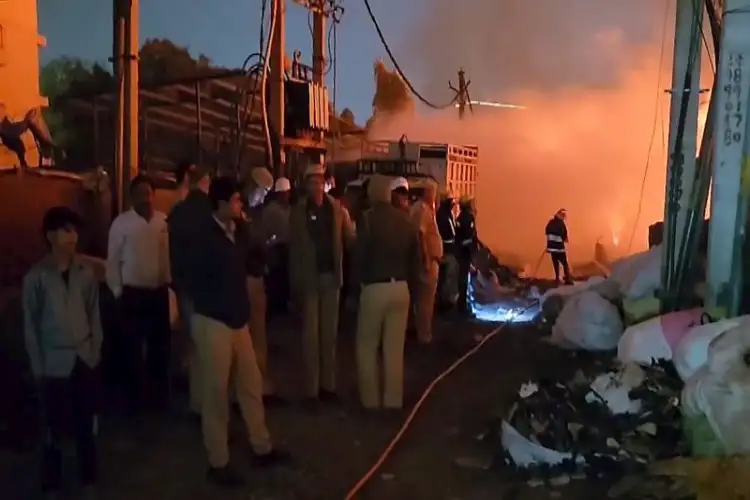 Massive fire breaks out in slum near Rithala Metro Station
