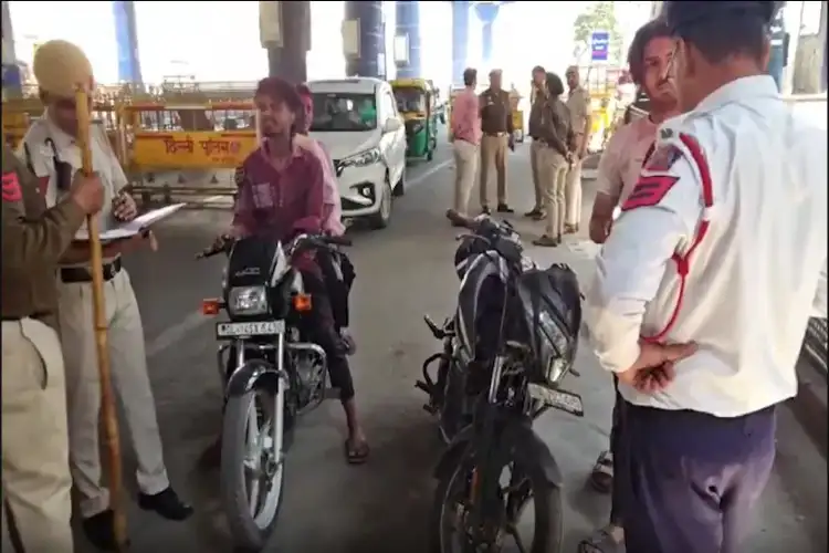 Delhi Traffic Police carries out special traffic checking drive on Holi