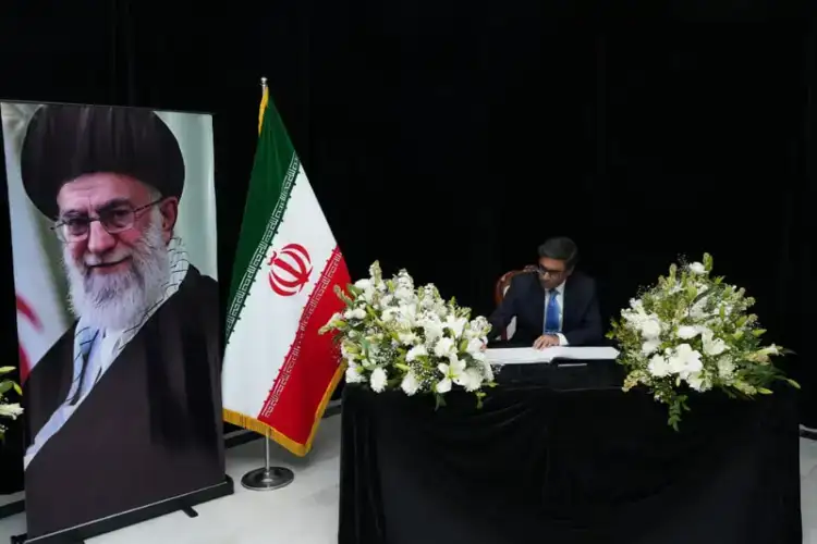 Foreign Secy Misri signs condolence book at Iran Embassy over Khamenei's death on behalf of Indian Govt