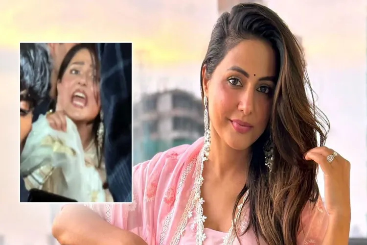Hina Khan faced discomfort at the Iftar party and had to reprimand the crowd of photographers.