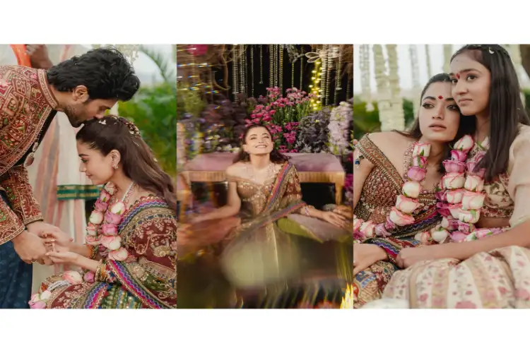 From emotional moments to playful glances: Inside Rashmika Mandanna, Vijay Deverakonda's vibrant mehendi evening