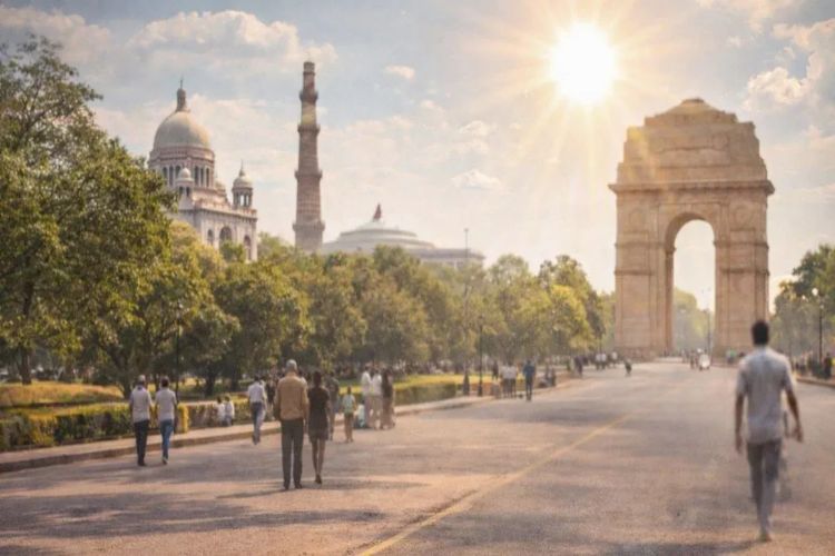 Delhi recorded a minimum temperature of 18.2 degrees Celsius.