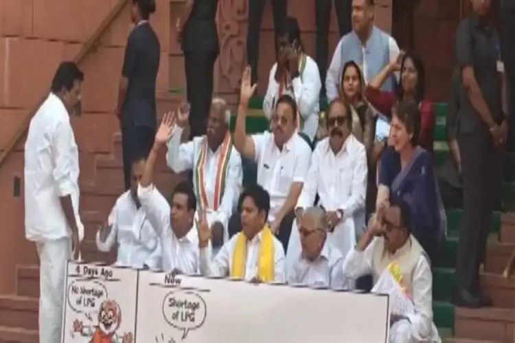 Parliament Budget Session: Opposition continues to protest, alleges LPG shortage