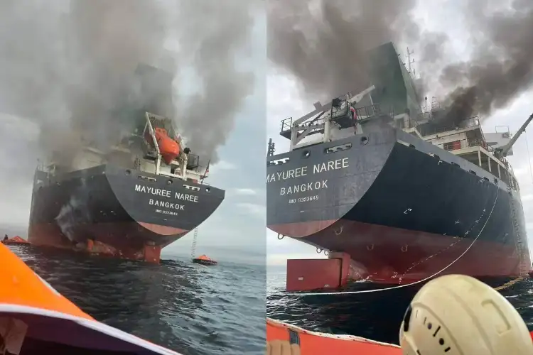Three crew members feared trapped in engine room after Iranian attack on Thai-flagged vessel