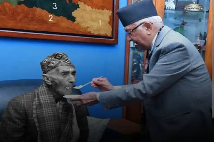 Former Nepali Prime Minister KP Sharma Oli's father passes away