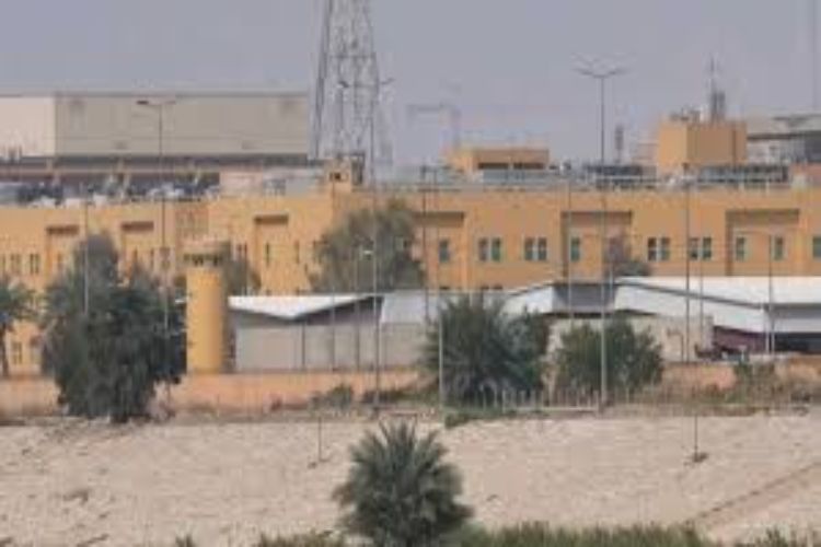 A missile hit a helipad at the US embassy compound in Baghdad: Iraqi security officials