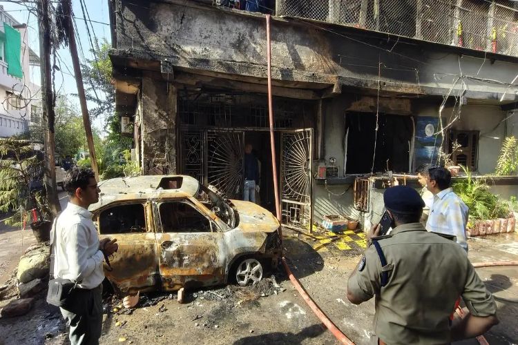 Eight people died in Indore after an explosion at an EV charging point engulfed a house in flames.