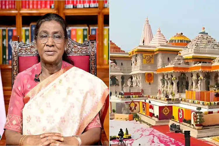 President Murmu performs 'Ram Yantra' Sthapana at Ram Janmabhoomi Temple
