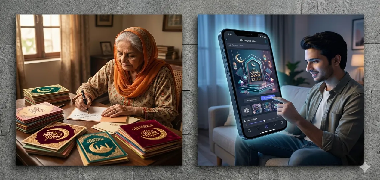 The Magic of Gemini and Canva: Now, Every Mobile Phone Has Become an Eid Card Printing Press
