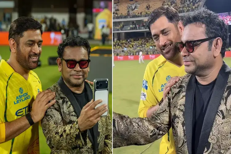 AR Rahman, MS Dhoni share a moment at CSK's ROAR 2026, fans thrilled