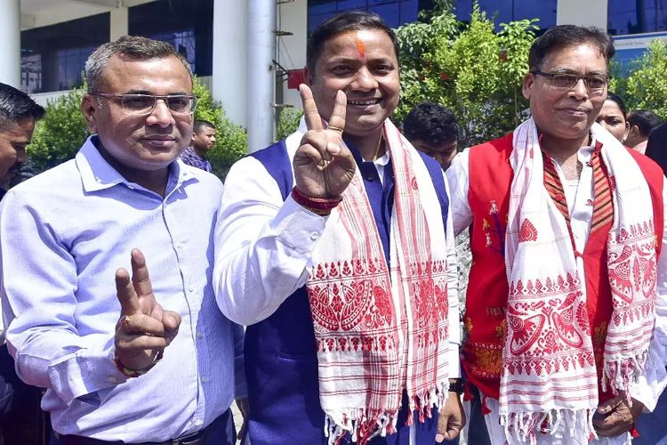 NDA candidates for four Guwahati seats hold joint rally before filing nominations