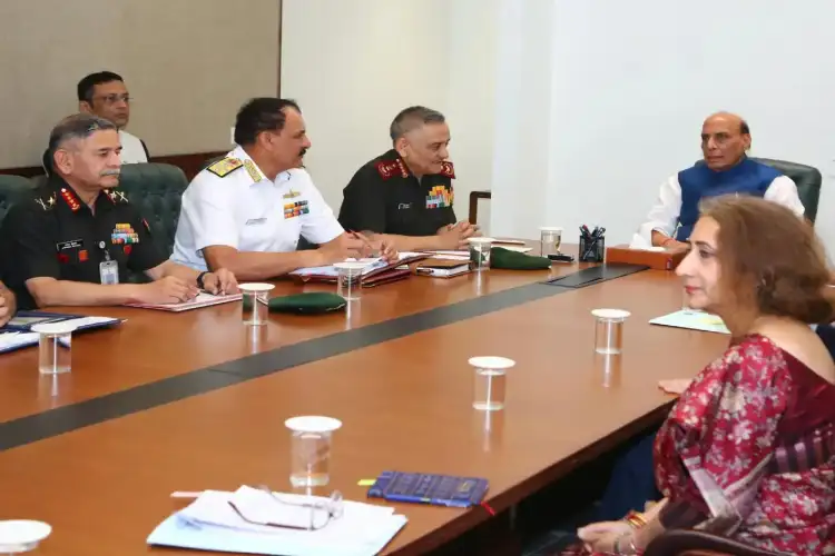 Defence Minister Rajnath Singh chairs meeting to review security and defence preparedness