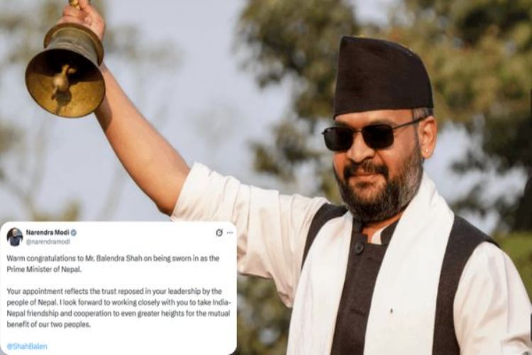 Modi congratulates Balendra Shah on becoming the new Prime Minister of Nepal