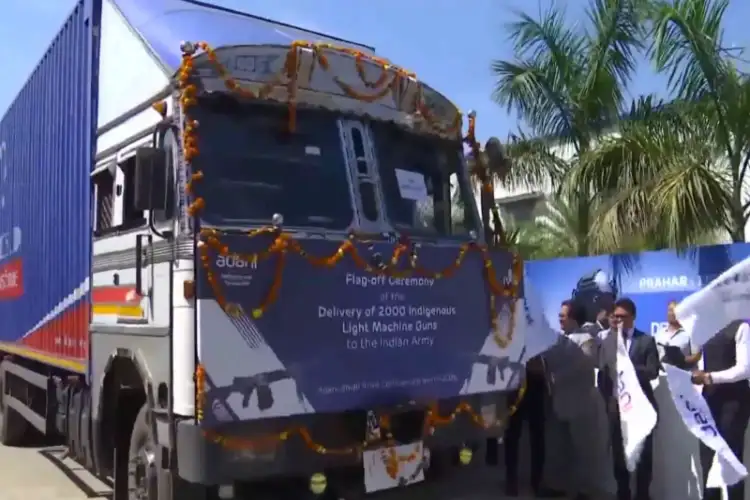 Adani Defence & Aerospace delivers first batch of 2000 Prahar LMGs to Indian armed forces