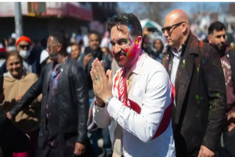 NYC Mayor Zohran Mamdani joins Holi celebrations at Richmond Hill Phagwah parade