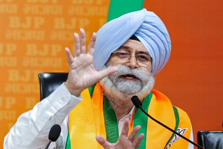 Former Aam Aadmi Party leader and lawyer H.S. Phoolka joins BJP.