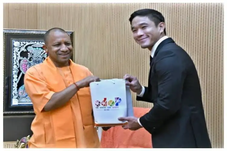 UP CM Yogi Adityanath meets Singapore High Commissioner Simon Wong in Lucknow