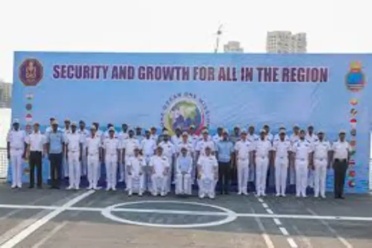 Minister of State for Defence Sanjay Seth flags off IOS SAGAR from Mumbai