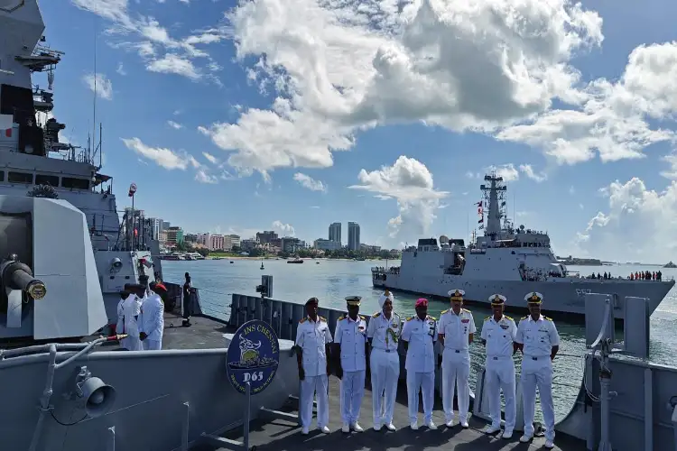 IOS Sagar makes first port call of overseas deployment at Maldives