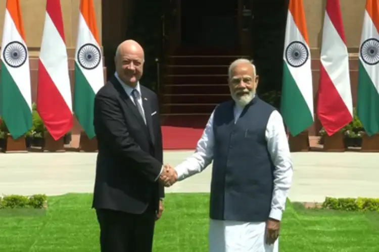 PM Modi holds bilateral talks with Austrian Federal Chancellor Stocker at Hyderabad House