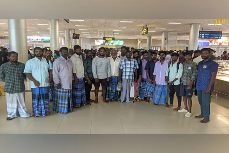 19 fishermen released from Sri Lankan prison return to Chennai
