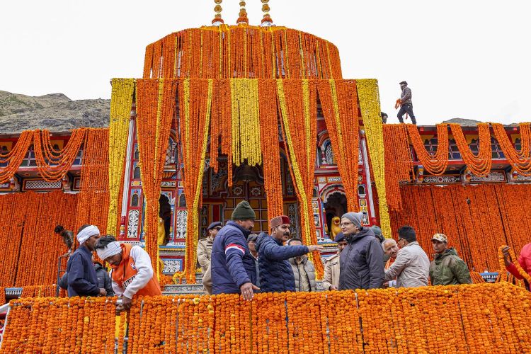 The doors of Badrinath shrine in Uttarakhand have opened