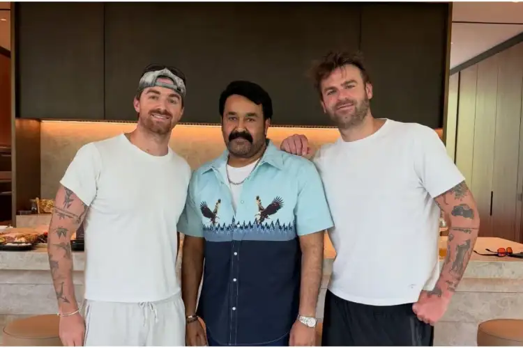 The Chainsmokers meet Mohanlal in Dallas before live show, internet reacts to surprise crossover