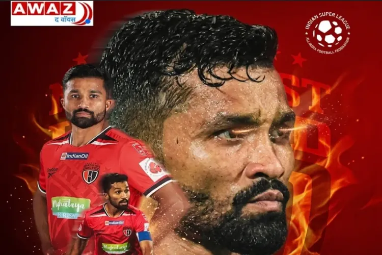 Nagpur's Asheer Akhtar reaches the 50-match milestone in the ISL.AI photo