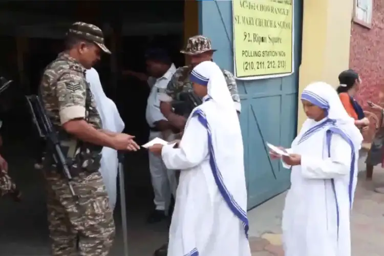West Bengal polls: St Mary's Church School nuns cast votes as phase 2 polling underway across 142 seats
