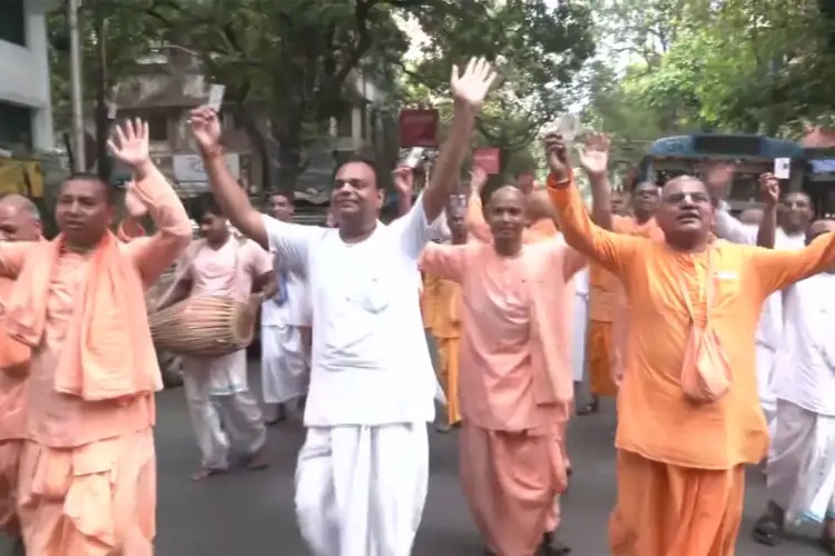 West Bengal 2nd phase polls: ISKCON monks chant 'bhajans' before casting vote in Kolkata