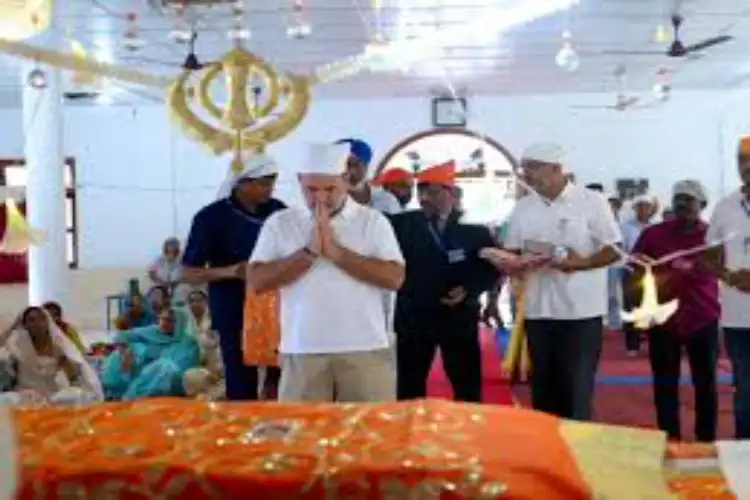 Rahul Gandhi pays obeisance at Campbell Bay gurdwara in Andaman and Nicobar Islands