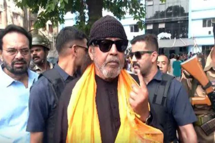 Bengal elections: Mithun Chakraborty casts his vote