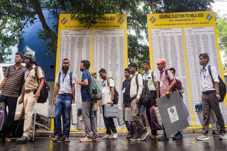 61.11 percent voting in Bengal Assembly elections till 1 pm: Election Commission