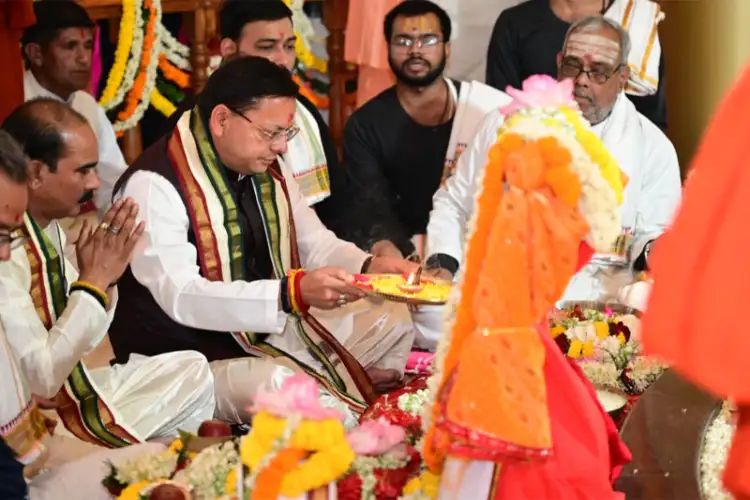 Uttarakhand CM Dhami attends Shri Peeth Sthapana Mahotsav in Almora