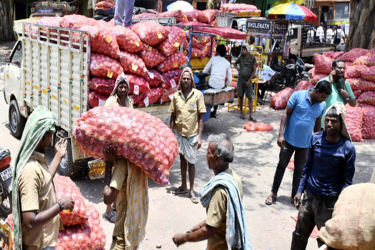 Onion prices fall in Nashik, demand for dissolution of Nandgaon APMC