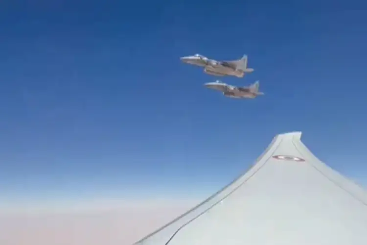UAE's F-16 jets escort PM Modi's aircraft as he enters its airspace