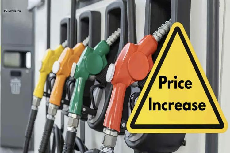 Petrol prices increased by Rs 2.61, diesel by Rs 2.71