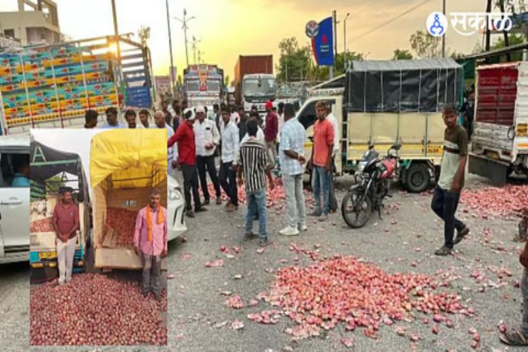 Onion farmers protest in Nashik, block highway