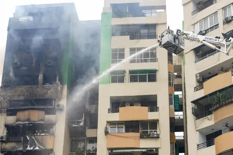 Ghaziabad: Fire breaks out in residential building after electric vehicle catches fire while charging