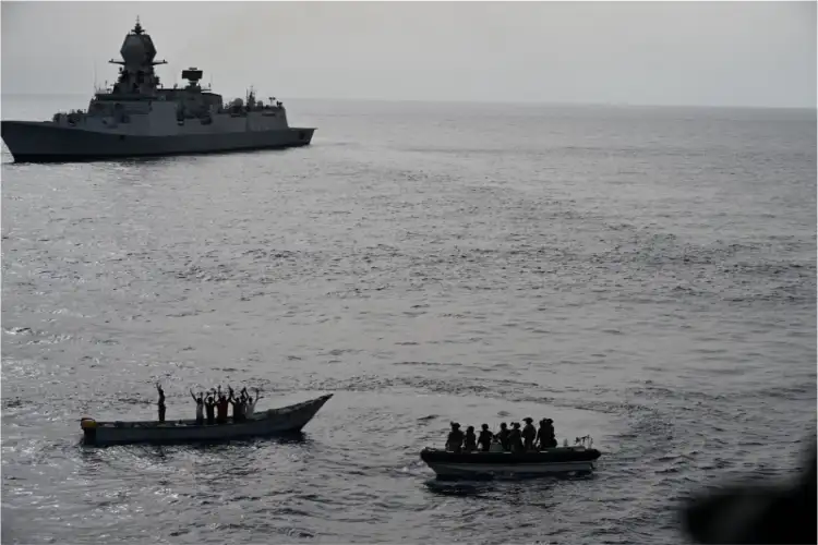 INS Kolkata thwarts suspected piracy attack near merchant vessel MV Mashallah 1