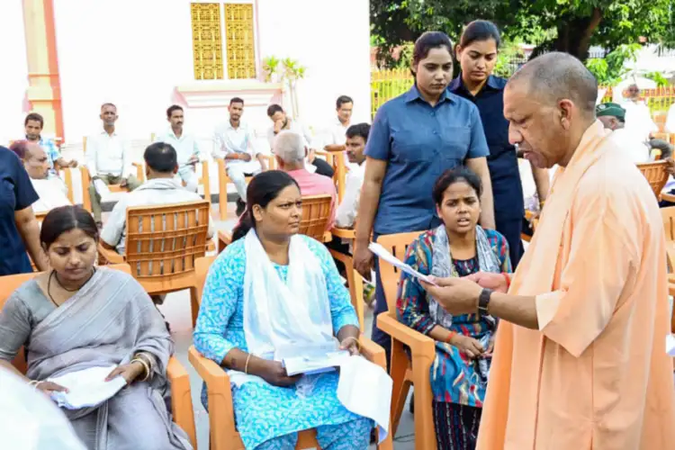 UP CM Yogi Adityanath holds 'Janta Darshan' in Gorakhpur