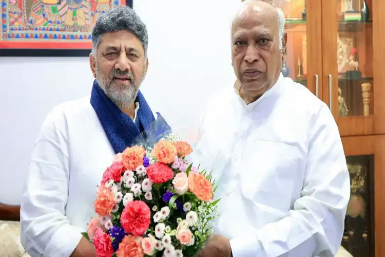 Priyank Kharge meets Congress chief Mallikarjun Kharge ahead of June 3 K'taka cabinet swearing-in